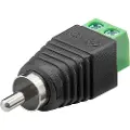 Goobay - Audioadapter - RCA hann til 2-pins terminalblokk (en pakke 10)