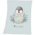 Herding Babybest Pingvin Fleece tæppe - 75 x 100 cm