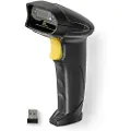Nedis BSCNW1D100BK, Strekkodemodul strekkodeleser, 1D, Laser, 60 cm, Trådløs, USB