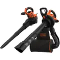 Black & Decker BLACK+DECKER BEBLV300-QS - Vakuum/løvblåser for hage - elektrisk - 3000 W - 900 m³/t - 404 km/h - 4.6 kg