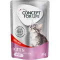 Concept for Life Sparepakke Concept for Life kornfri 48 x 85 g - Kitten storfe - i saus