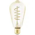Eglo - LED-filamentlyspære - form: ST64 - E27 - 4 W (ekvivalent 25 W) - varmt hvitt lys - 2000 K - ravgul