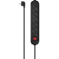 Hama 00223038, 6 AC-utganger, 3 m, Koblet med ledninger (ikke trådløs), Sort
