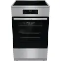 Gorenje 740742, Frittstående komfyr, Sort, Rustfritt stål, Rotasjon, Sensor, Sølv, Metall, Rustfritt stål, Front
