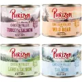 Purizon Original 12 x 200 g - kornfri - Mixpackage Adult (4 x laks, 4 x villsvin, 2 x lam&laks, 2 x kalkun & laks)