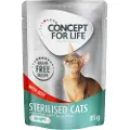 Concept for Life Sterilised Cats okse kornfritt – i saus - 24 x 85 g