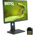 BenQ PhotoVue SW240 - SW Series - LED-skjerm - 24.1 (24 synlig) - 1920 x 1200 @ 60 Hz - IPS - 250 cd/m² - 1000:1 - 5 ms - HDMI, DVI-D, DisplayPort - grå