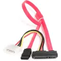 Gembird CC-SATA-C1, 0,35 m, 2 x SATA 155-pin, Molex (4-pin), Hankjønn, Hankjønn, Rett
