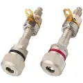 Monacor BP-420, speaker terminals, Rustfritt stål, Nickel
