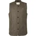 Chevalier Sion Fill100 Tweed Vest Men Dark Brown Glencheck L