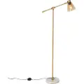 QAZQA Art Deco gulvlampe bronse med marmor og ravglass - Nina