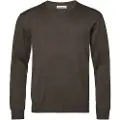 Chevalier Aston V-Neck Merino Pullover Men Leather Brown S