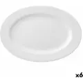Ariane Prime Oval Flat Tallerken I Keramikk 38x25 Cm 6 Enheter