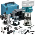 Makita RT001GZ13 Batteridrevet fres, XGT, 6- 8mm, 10.000 - 31.000 r/min, AWS, XPT, + Feste for forsenking, + Feste for kantfresing, Makpac Nr4, Uten batterier og lader!