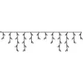 EDM Istappgardin Med 12 Led-striper For Programmerer 0.5x2 M
