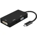 Aisens Usb-c Til Dvi/hdmi/vga M/f 15 Cm