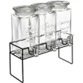 Usorteret Secret de Gourmet MODERN drikkedispenser på stativ, 3 x 1,5 L