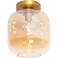 QAZQA Design taklampe messing og ravglass - Zuzanna