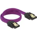 DeLOCK Premium - SATA-kabel - Serial ATA 150/300/600 - SATA (hann) til SATA (hann) - 30 cm - låst - purpur