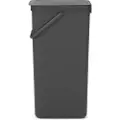 Brabantia SORT & GO RECYCLE BIN, 40 l, Rektangulær, Grå, 267 mm, 341 mm, 620 mm