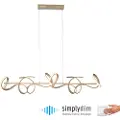 Paul Neuhaus Design pendellampe messing inkl. LED og dimmer - Krisscross