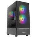 Antec NX Series NX410 - Mid tower - ATX - sidepanel med vindu (herdet glass) - ingen strømforsyning - svart - USB/lyd