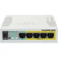 Mikrotik RouterBOARD RB260GSP - Switch - Styrt - 5 x 10/100/1000 (4 PoE) + 1 x SFP - stasjonær - PoE