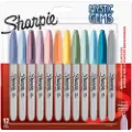 Sharpie permanente markører | Mystic Gem Special Edition | Fint poeng | Assorterte farger | 12 stk