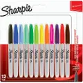 Sharpie 2065404, Flerfarget, Fint, 1 mm, Fotoark kartong, Keramisk, Stoff, Folie, Lær, Metall, Papir, Plastikk, Stein, Tre, 12 stykker, Blister