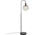 QAZQA Design gulvlampe sort med røykglass - Chico