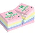 Post-It Recycled Notes 76mmx76mm 100ark/blk 12blk/pak assorterede farver