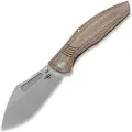 Bestech Lockness - Stonewash - Natural Canvas Micarta foldekniv