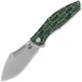 Bestech Lockness - Stonewash - G10 foldekniv, svart, grønn