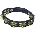 Latin Percussion LP Black Cyclops Handheld Tambourine Hammered Brass Jingles