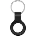 Wave Dėklas silikonetui med nøkkelring, Apple AirTag, svart