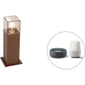 QAZQA Smart stående utendørslampe rustbrun 30 cm inkl. Wifi P45 - Danmark