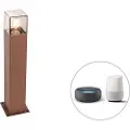 QAZQA Smart stående utelampe rustbrun 50 cm inkl. Wifi P45 - Danmark