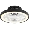 QAZQA Smart takvifte svart 54 cm inkl. LED dimbar med fjernkontroll - Dave