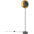 QAZQA Art Deco gulvlampe svart med gull - Emilienne