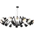 QAZQA Smart pendellampe svart 16 lys justerbar inkl. 16 Wifi A60 - Hobby Spinne