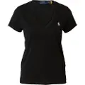 Ralph Lauren for woman. 211902403003 Black cotton knitted T-shirt (S), Casual, Short sleeve
