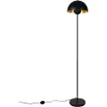 QAZQA Smart gulvlampe sort med gull inkl. Wifi A60 - Magnax