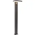 QAZQA Stående utendørslampe mørk grå 80 cm inkl. LED og dimmbar belysning på solenergi - Sunnie
