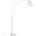 QAZQA Smart buelampe messing med klart glass inkl. WiFi G95 - Arc