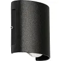 QAZQA Utendørs vegglampe sort inkl. LED 2-lys IP54 - Silly