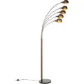 QAZQA Design gulvlampe mørk bronse med gull 5-lys - Sixties Marmo