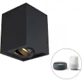QAZQA Smart spot svart justerbar inkl. WiFi GU10 - Quadro Up