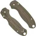 Flytanium Lotus Micarta Scales for Spyderco Para 3, Green Linen