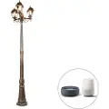 QAZQA Smart lanterne antikk gull 3-lys IP44 inkl. Wifi ST64 - Capital