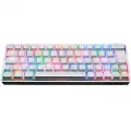 FOURZE GK60 - Tastatur - bakgrunnsbelyst - trådløs - USB-C, Bluetooth 5.0 - Nordisk - tastsvitsj: OUTEMU - hvit